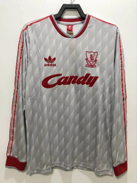 Camisola Retro Liverpool 1989/1991 – Modelo Away Manga Longa