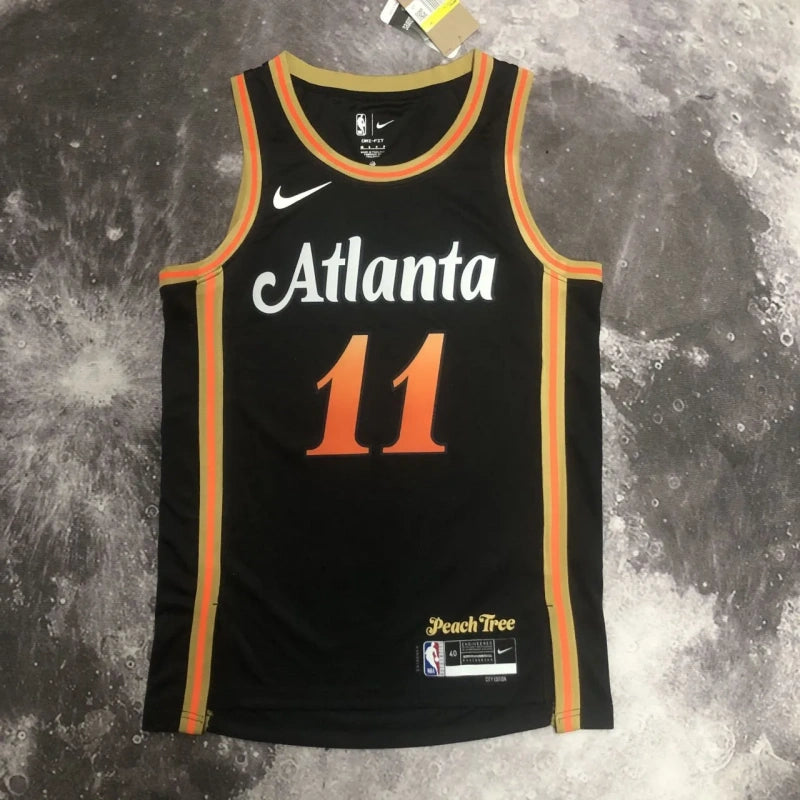 Camisola NBA Masculina Trae Young Team Preta - City Edition