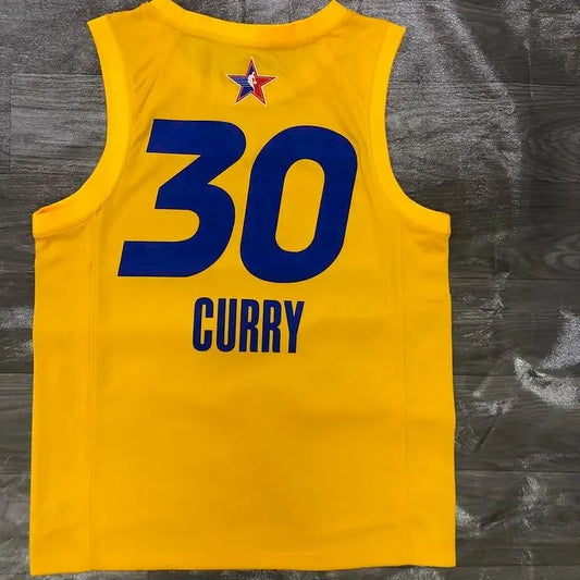 Camisa de jogador Swingman amarela Stephen Curry All-Star 2021 masculina