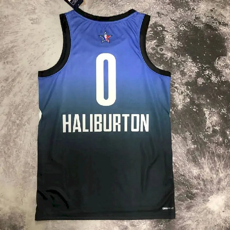 Camisola masculina Tyrese Haliburton All-Star Azul