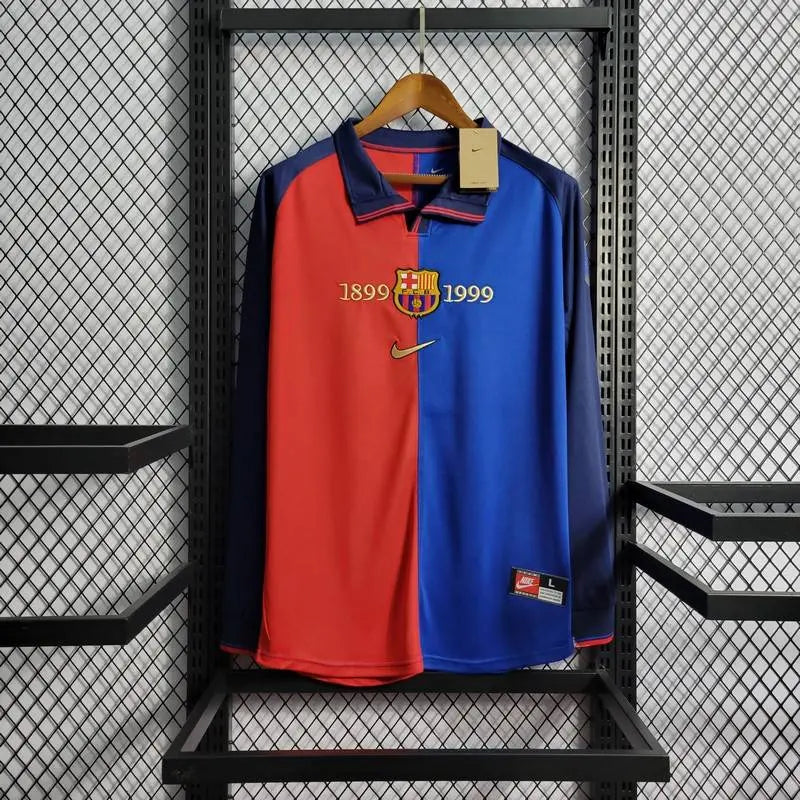 Camisola retro do FC Barcelona, Celebrando o 100º Aniversário do Clube (1899/1999) Mangas Compridas