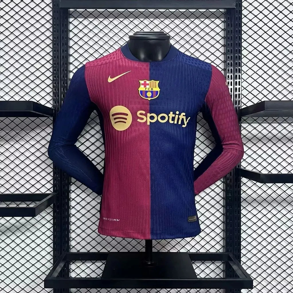 Camisola Barcelona 2024/25 Home Manga Longa - Versão Jogador