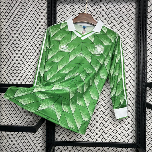 Camisola Retro Alemanha 1990 - Away de Manga Longa Copa do Mundo