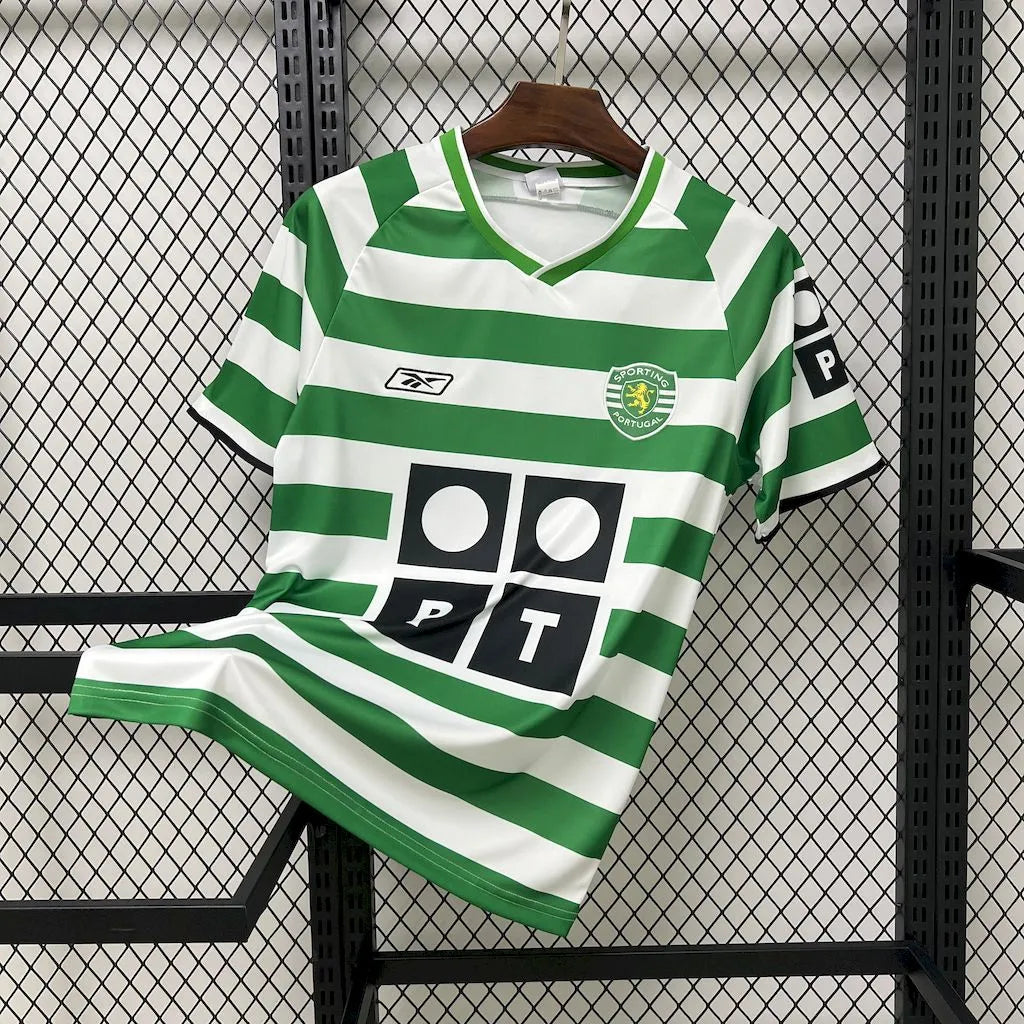 Camisola Retro Sporting CP 2003/04: Tradição e Paixão em Cada Detalhe