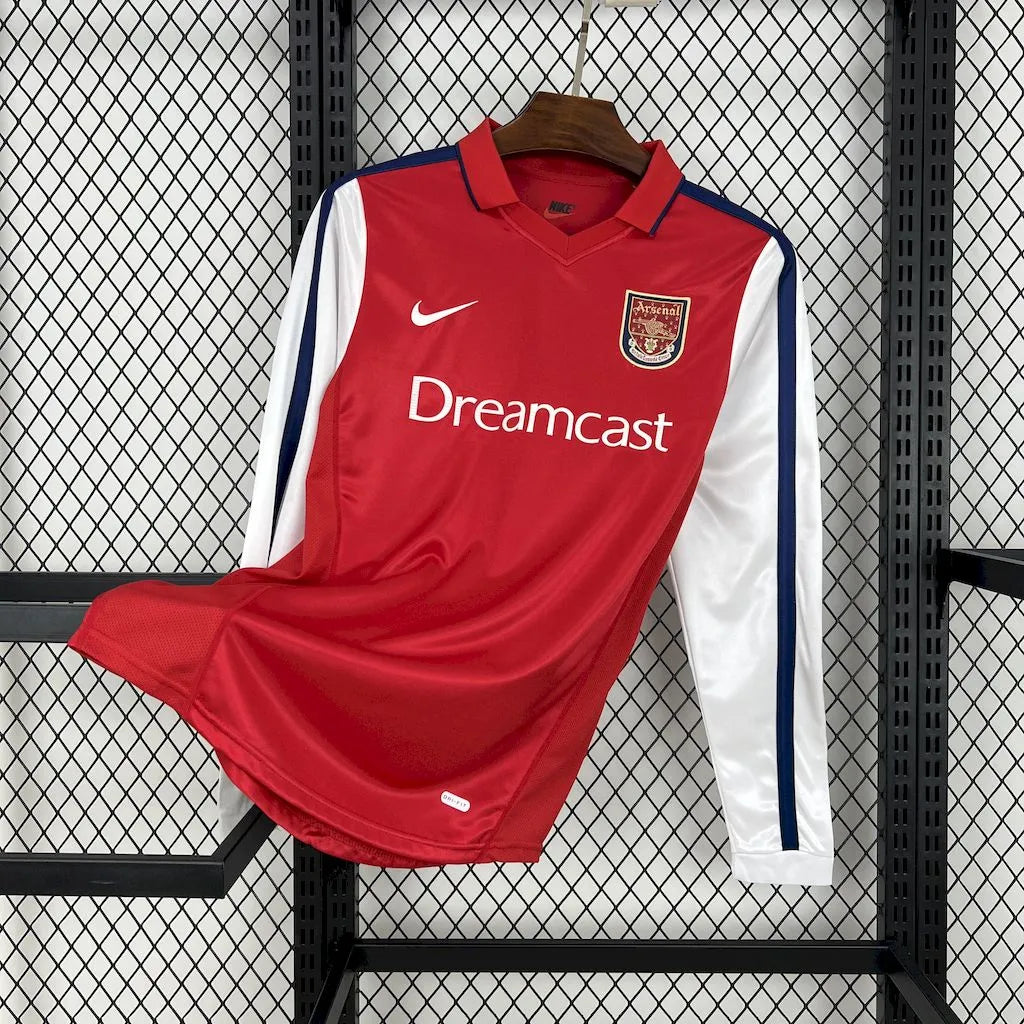 Camisola Retro Arsenal 2000/01 Home – Mangas Longas e Tradição