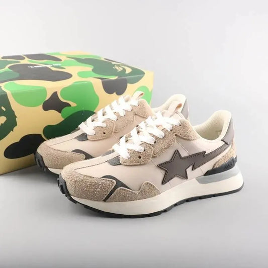 Ténis BAPE STA - Classic Retro Limited Edition: Estilo Atemporal - Bege