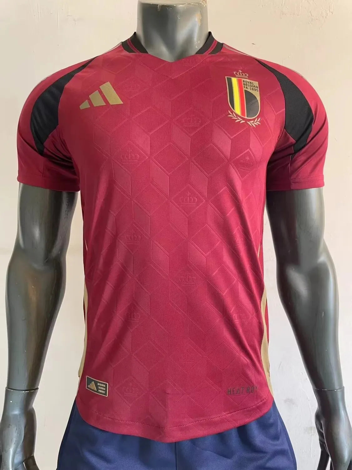 Camisola BELGICA HOME EURO 2024 VERSAO JOGADOR Homem c/ Personalização Grátis