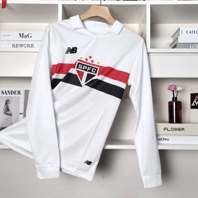 Camisa São Paulo 2024/25 Home Manga Longa - Tamanhos S ao 2XL