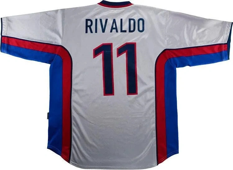 Camisola Retro Barcelona 1998-2001 Rivaldo Away - Tamanhos S ao 2XL