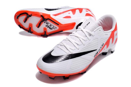 Chuteiras FG Nike Air Zoom Mercurial Vapor XV – Tamanhos 39 ao 45 - Branco/Vermelho/Preto