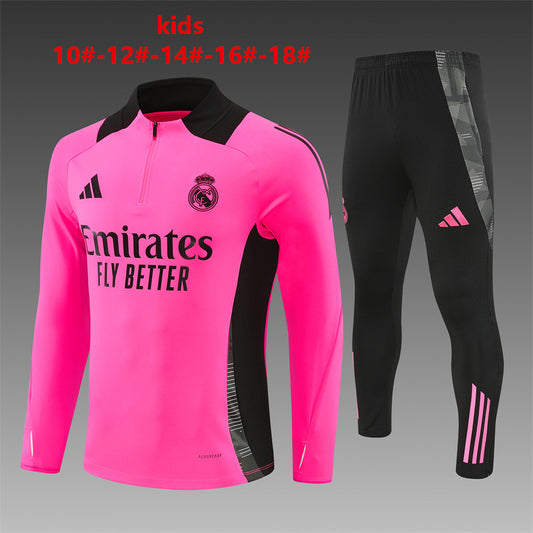 Fato de treino infantil do Real Madrid 2024/2025 Rosa