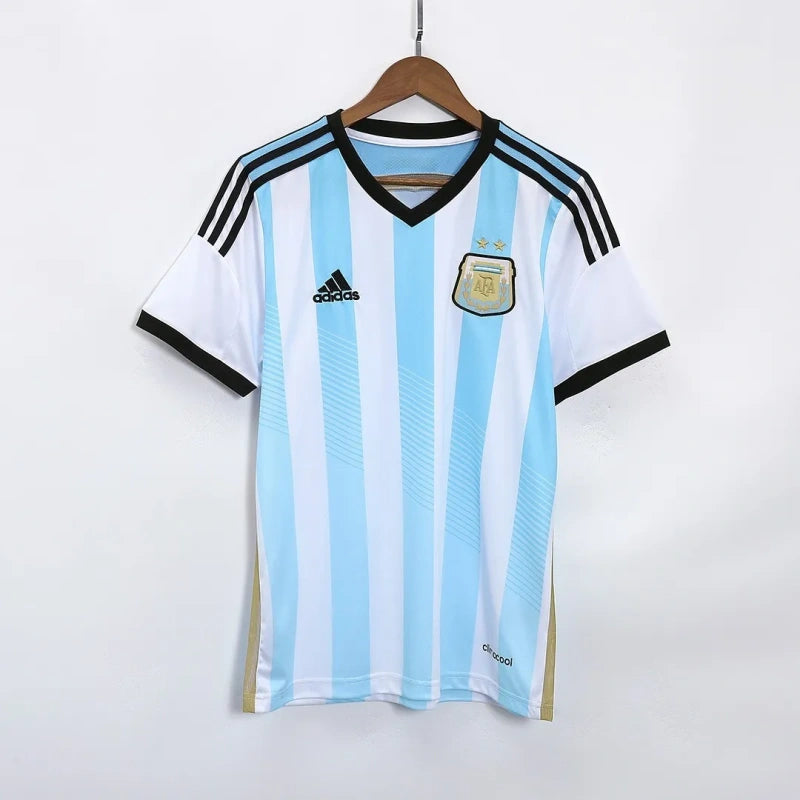 Camisola RETRO Argentina I MUNDIAL 2014 VERSÃO ADEPTO Homem c/ OFERTA de Personalização Nome + Número