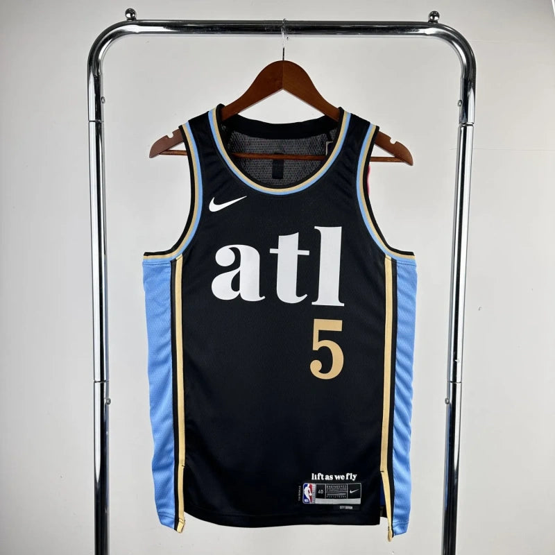 Camisola NBA Masculina Andy Murray Atlanta Hawks Team 2024 - Edição City (Preta)