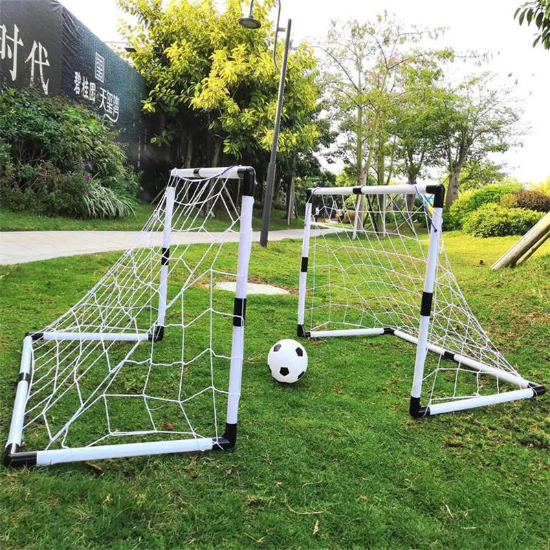 Mini Baliza de Futebol Dobrável com Bola e Bomba – Diversão e Treino
