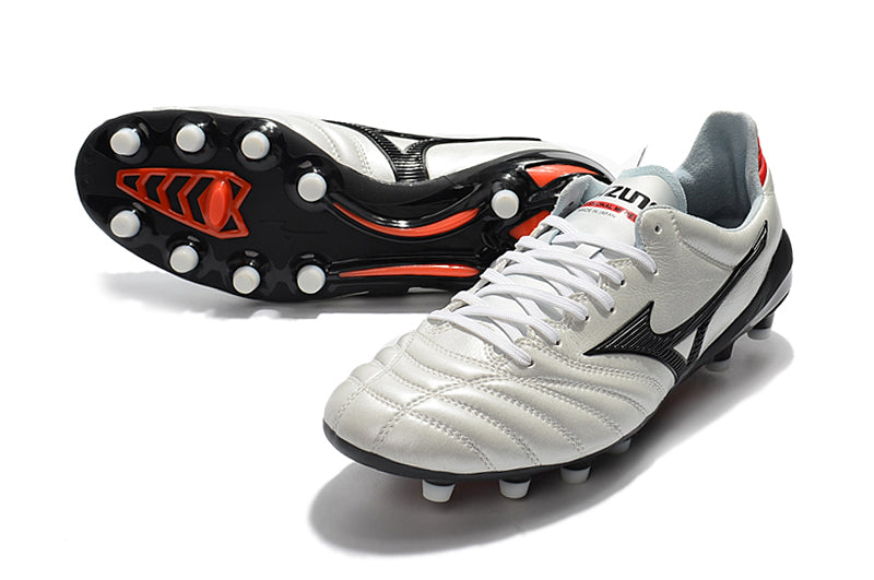 Chuteiras Mizuno Morelia Neo II FG - Fabricado no Japão (39-45) - Branco e Preto