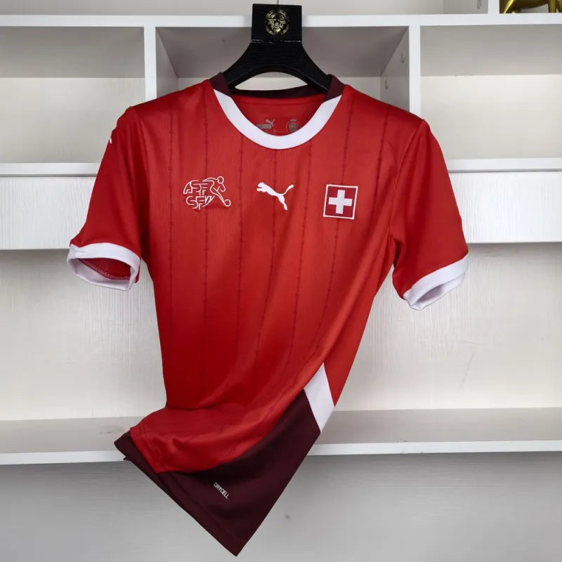 Camisola Principal SUIÇA EURO 2024 homem VERSAO ADEPTO c/ OFERTA Personalização Nome + Número