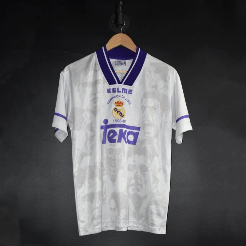  Camisola Retro Real Madrid 1996/1997 Champions - Tamanhos S ao 2XL