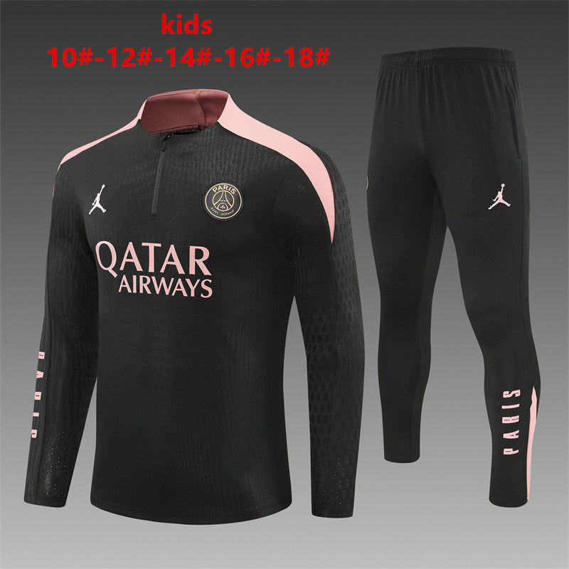 Fato de Treino Jordan Paris 24/25 Infantil Preto com Rosa