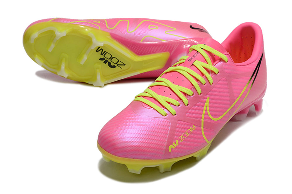 Chuteiras FG Nike Air Zoom Mercurial Vapor XV – Tamanhos 39 ao 45 - Rosa/Amarelo