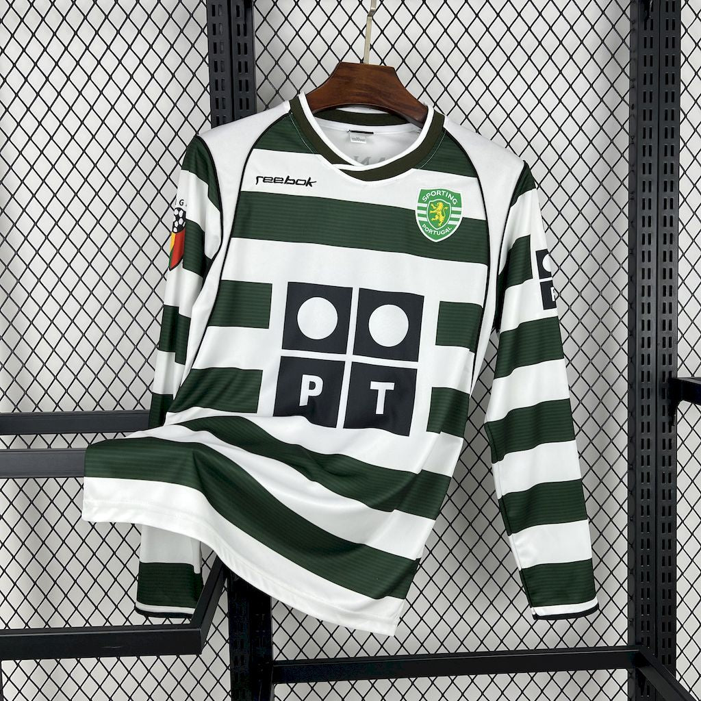 Camisola Retro Sporting CP 2001/03 Home Manga Longa